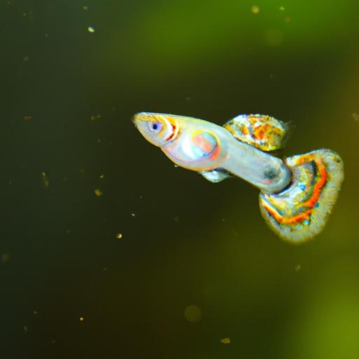 Cá bảy màu Guppy sống trong bể cá đầy màu sắc.