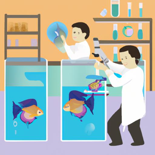 Nhà nghiên cứu tại phòng thí nghiệm nghiên cứu gen cá bảy màu không chịu đẻ