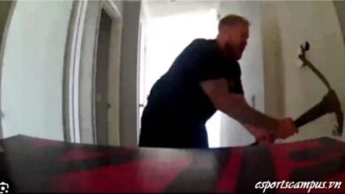 Conclusion Guy With Axe And A Baby Open Door Video