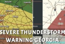 Severe Thunderstorm Warning Georgia - Strong impact of the storm